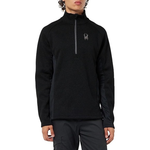 Spyder Other - Spyder Sweater Mens Black Outbound 1/4 Zip Pullover Knit Long Sleeve Size XL